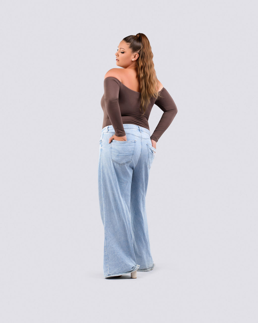 Pecan Off-Shoulder Bodysuit